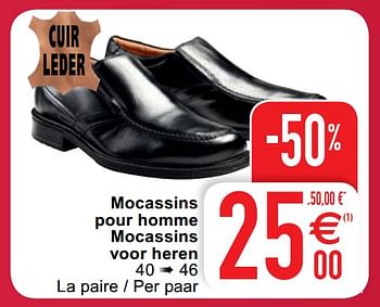 Promoties Mocassins pour homme mocassins voor heren - Huismerk - Cora - Geldig van 03/01/2020 tot 31/01/2020 bij Cora