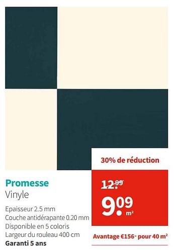 Promotions Promesse vinyle - Produit Maison - Carpetright - Valide de 03/01/2020 à 31/01/2020 chez Carpetright
