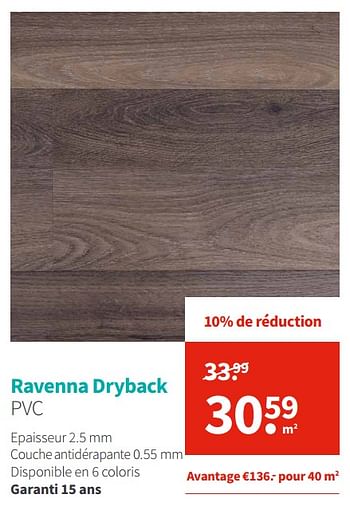 Promotions Ravenna dryback pvc - Produit Maison - Carpetright - Valide de 03/01/2020 à 31/01/2020 chez Carpetright