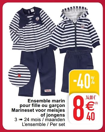 Produit Maison Cora Ensemble Marin Pour Fille Ou Garcon Marineset Voor Meisjes Of Jongens En Promotion Chez Cora