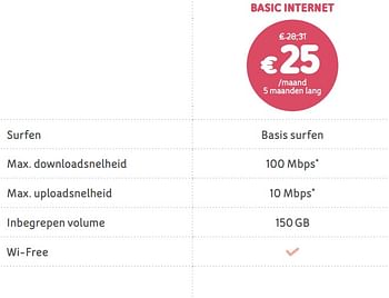 Promoties Basic internet - Huismerk - Telenet - Geldig van 05/01/2020 tot 13/02/2020 bij Telenet