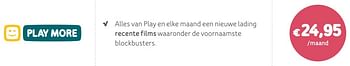 Promoties Play more - Huismerk - Telenet - Geldig van 05/01/2020 tot 13/02/2020 bij Telenet