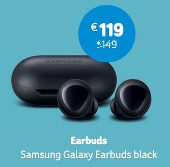 Promoties Samsung galaxy earbuds black - Samsung - Geldig van 05/01/2020 tot 13/02/2020 bij Telenet
