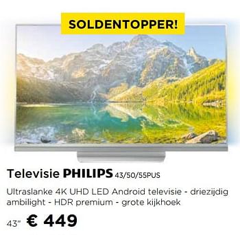 Promoties Televisie philips 43pus - Philips - Geldig van 02/01/2020 tot 31/01/2020 bij Molecule