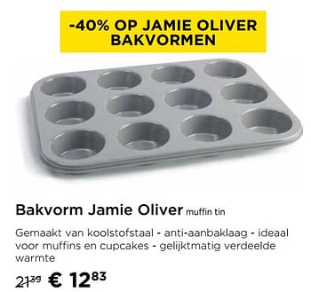 Promoties Bakvorm jamie oliver muffin tin - Jamie Oliver - Geldig van 02/01/2020 tot 31/01/2020 bij Molecule