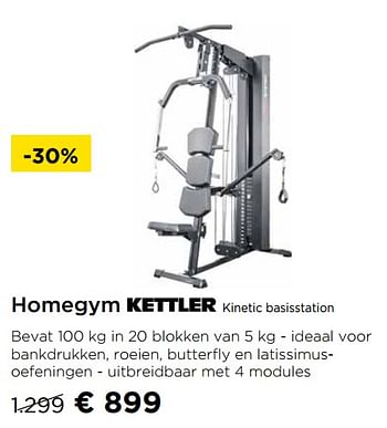 Promotions Homegym kettler kinetic basisstation - Kettler - Valide de 02/01/2020 à 31/01/2020 chez Molecule