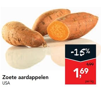 Promotions Zoete aardappelen - Produit maison - Makro - Valide de 15/01/2020 à 28/01/2020 chez Makro