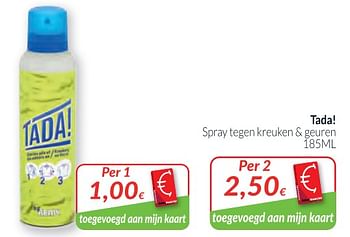 Promoties Tada! spray tegen kreuken + geuren - Tada! - Geldig van 02/01/2020 tot 31/01/2020 bij Intermarche