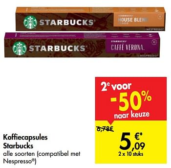 Promoties Koffiecapsules starbucks - Starbucks - Geldig van 08/01/2020 tot 20/01/2020 bij Carrefour