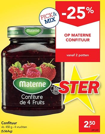 Promoties Confituur - Materne - Geldig van 15/01/2020 tot 28/01/2020 bij Makro