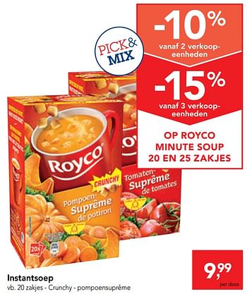 Promoties Instantsoep crunchy - pompoensuprême - Royco - Geldig van 15/01/2020 tot 28/01/2020 bij Makro
