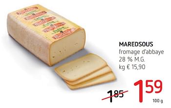 Promotions Maredsous fromage d`abbaye - Maredsous - Valide de 16/01/2020 à 29/01/2020 chez Spar (Colruytgroup)