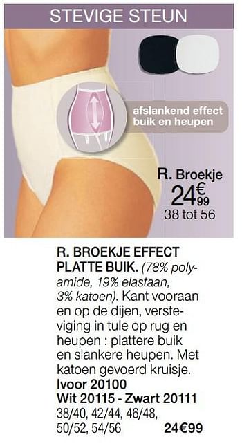 Promoties Broekje effect platte buik - Huismerk - Damart - Geldig van 01/01/2020 tot 31/01/2020 bij Damart