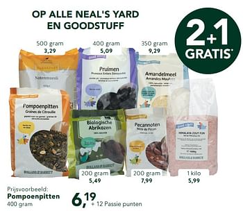 Promotions Op alle neal`s yard en goodstuff pompoenpitten - Produit maison - Holland & Barrett - Valide de 30/12/2019 à 26/01/2020 chez Holland & Barret