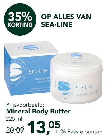 Promoties Op alles van sea·line mineral body butter - Sea-Line - Geldig van 30/12/2019 tot 26/01/2020 bij Holland & Barret