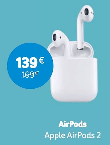 Promotions Apple airpods 2 - Apple - Valide de 05/01/2020 à 13/02/2020 chez Telenet