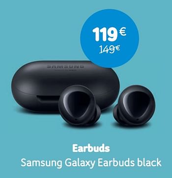 Promoties Samsung galaxy earbuds black - Samsung - Geldig van 05/01/2020 tot 13/02/2020 bij Telenet