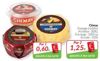 Promotions Chimay fromage à la bière à la bleue - Chimay - Valide de 02/01/2020 à 31/01/2020 chez Intermarche