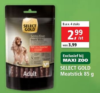 Promoties Select gold meatstick - Select Gold - Geldig van 13/01/2020 tot 22/01/2020 bij Maxi Zoo