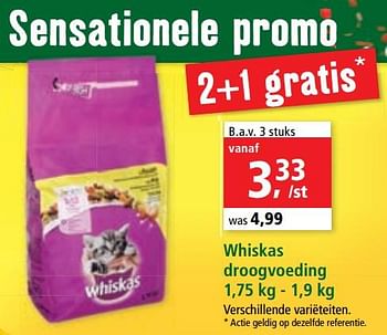 Promoties Whiskas droogvoeding - Whiskas - Geldig van 13/01/2020 tot 22/01/2020 bij Maxi Zoo