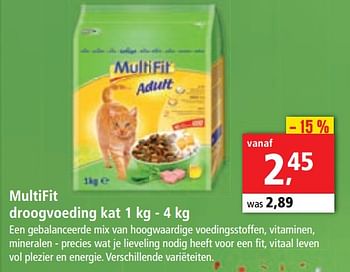 Promoties Multifit droogvoeding kat - Multifit - Geldig van 13/01/2020 tot 22/01/2020 bij Maxi Zoo