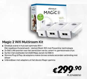 Promoties Magic 2 wifi multiroom kit - Devolo - Geldig van 03/01/2020 tot 31/01/2020 bij Compudeals