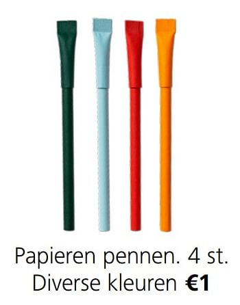 Promoties Papieren pennen - Huismerk - Flying Tiger Copenhagen - Geldig van 03/01/2020 tot 31/01/2020 bij Flying Tiger Copenhagen
