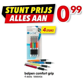 Promoties Balpen comfort grip - Huismerk - Yess - Geldig van 07/01/2020 tot 31/01/2020 bij yess!
