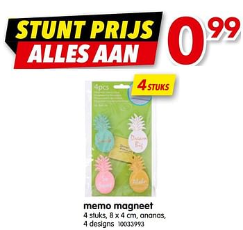 Promoties Memo magneet - Huismerk - Yess - Geldig van 07/01/2020 tot 31/01/2020 bij yess!