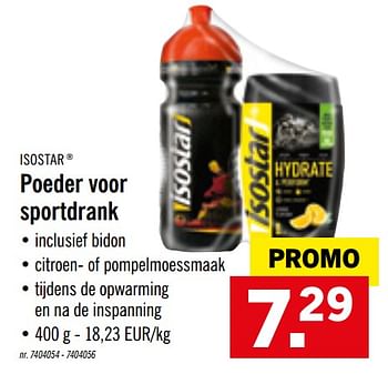 Promotions Poeder voor sportdrank - Isostar - Valide de 20/01/2020 à 25/01/2020 chez Lidl