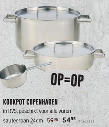 Promoties Kookpot copenhagen sauteerpan - Huismerk - Free Time - Geldig van 03/01/2019 tot 02/02/2020 bij Freetime