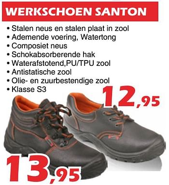 Promoties Werkschoen santon - Huismerk - Itek - Geldig van 04/01/2020 tot 31/01/2020 bij Itek