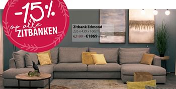 Promotions Zitbank edmond - Produit maison - Unikamp - Valide de 03/01/2020 à 02/02/2020 chez Unikamp