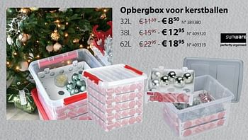 Promoties Opbergbox voor kerstballen - Huismerk - Unikamp - Geldig van 03/01/2020 tot 02/02/2020 bij Unikamp