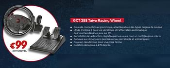 Promotions Gtx 288 taivo racing wheel - Trust - Valide de 03/01/2020 à 31/01/2020 chez Compudeals