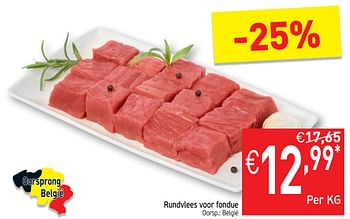 Promoties Rundvlees voor fondue - Huismerk - Intermarche - Geldig van 14/01/2020 tot 19/01/2020 bij Intermarche