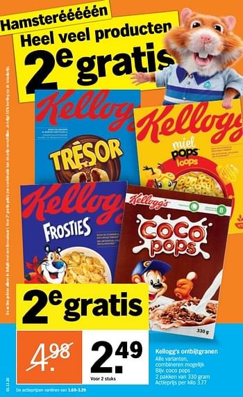 Promoties Kellogg`s ontbijtgranen coco pops - Kellogg's - Geldig van 13/01/2020 tot 19/01/2020 bij Albert Heijn