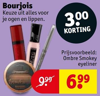 Promoties Ombre smokey eyeliner - Bourjois - Geldig van 14/01/2020 tot 26/01/2020 bij Kruidvat