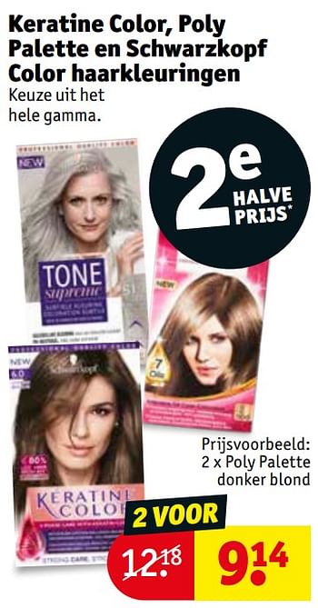 Promotions Poly palette donker blond - Produit maison - Kruidvat - Valide de 14/01/2020 à 26/01/2020 chez Kruidvat