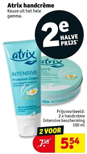 Promoties Handcrème intensive bescherming - Atrix - Geldig van 14/01/2020 tot 26/01/2020 bij Kruidvat