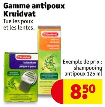 Promotions Gamme antipoux kruidvat shampooing antipoux - Produit maison - Kruidvat - Valide de 14/01/2020 à 26/01/2020 chez Kruidvat