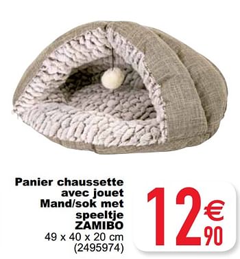 Promoties Panier chaussette avec jouet mand-sok met speeltje zamibo - Zamibo - Geldig van 14/01/2020 tot 27/01/2020 bij Cora