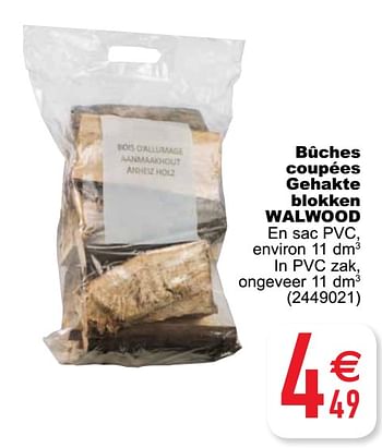 Promotions Bûches coupées gehakte blokken walwood - Produit maison - Cora - Valide de 14/01/2020 à 27/01/2020 chez Cora