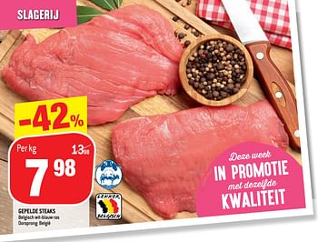 Promoties Gepelde steaks - Huismerk - Match - Geldig van 15/01/2020 tot 21/01/2020 bij Match
