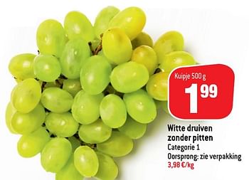 Promoties Witte druiven zonder pitten - Huismerk - Match - Geldig van 15/01/2020 tot 21/01/2020 bij Match