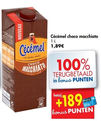 Promoties Cécémel choco macchiato - Cecemel - Geldig van 15/01/2020 tot 20/01/2020 bij Carrefour