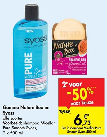Promotions Shampoo micellar pure smooth syoss - Syoss - Valide de 15/01/2020 à 27/01/2020 chez Carrefour