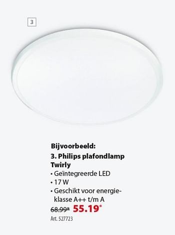 Promoties Philips plafondlamp twirly - Philips - Geldig van 15/01/2020 tot 27/01/2020 bij Gamma