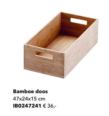 Promoties Bamboe doos - Huismerk - Kvik - Geldig van 01/01/2020 tot 31/12/2020 bij Kvik Keukens