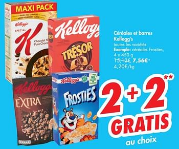 Promoties Céréales et barres kellogg`s - Kellogg's - Geldig van 15/01/2020 tot 20/01/2020 bij Carrefour